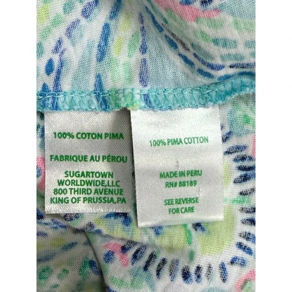 Lilly Pulitzer Pineapple Turtle Print V Neck Criss Cross Short Sleeve Dress‎ - Picture 9 of 10